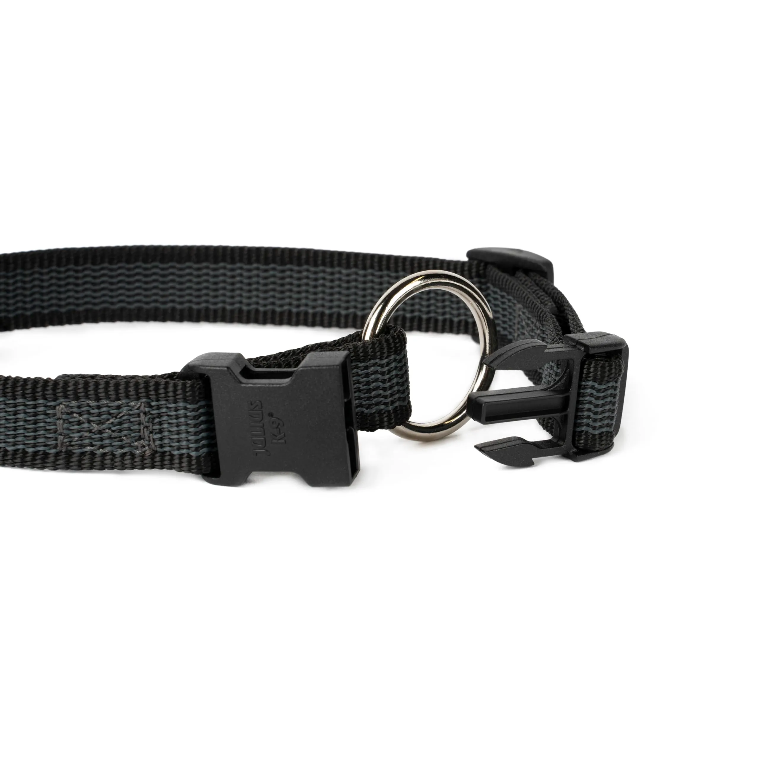 Collare K9 serie Color & Grey, 20 mm x 27-42 cm, nero-grigio - immagine 2