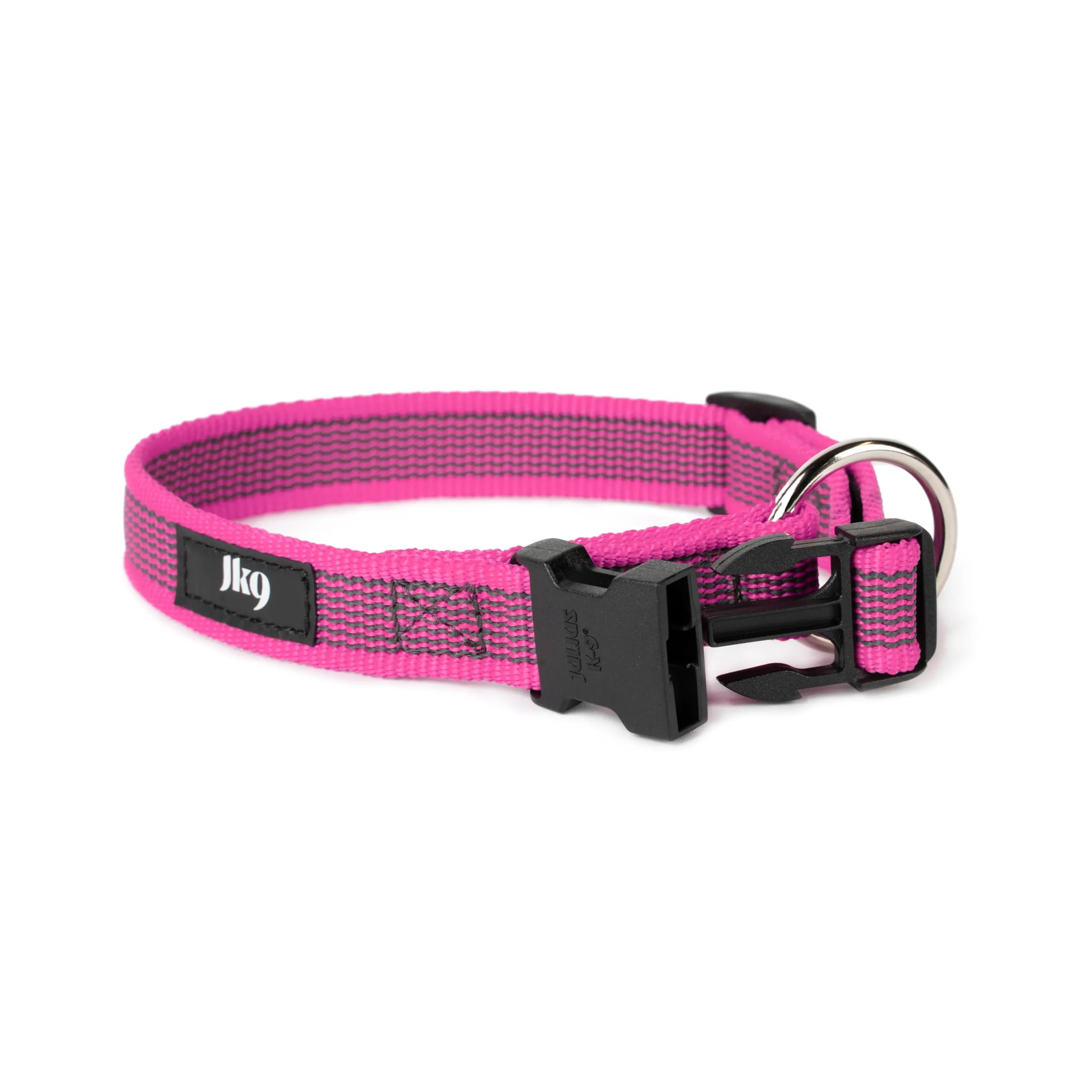 Collare K9 serie Color & Grey, 20 mm x 27-42 cm, rosa-grigio - immagine 1