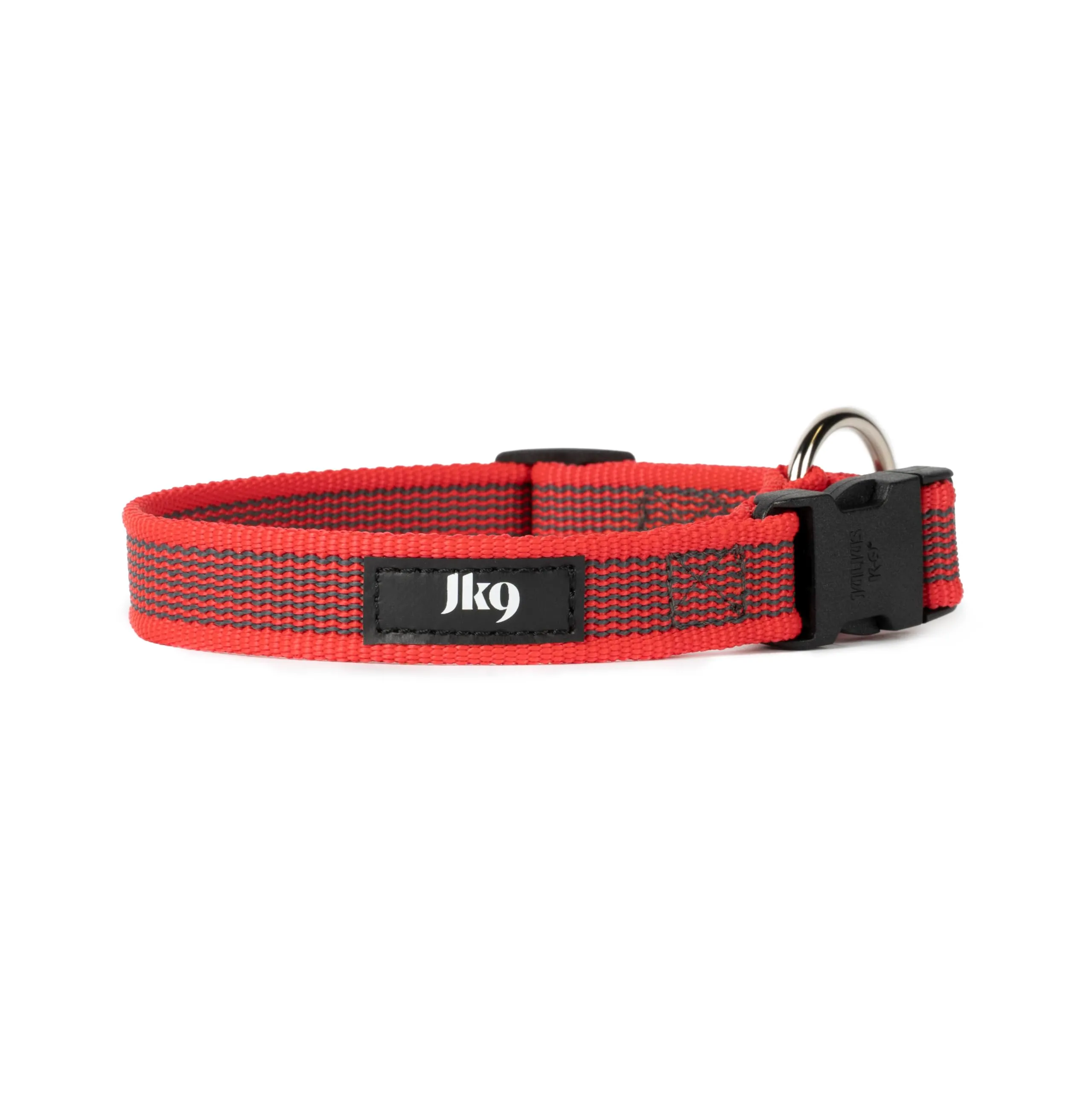 Collare K9 serie Color & Grey, 20 mm x 27-42 cm, rosso-grigio - immagine 2