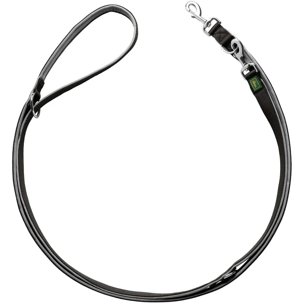 HUNTER Neopren, Guinzaglio Regolabile per Cani, 1 x 200 cm, Nero o grigio - immagine 1