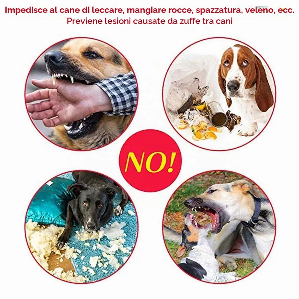 HEELE Museruola Cane Museruola per Cane Regolabile Contro Morsi e Rosicchio Antiabbaio Museruole Morbido Rete Traspirante Nero L - immagine 5