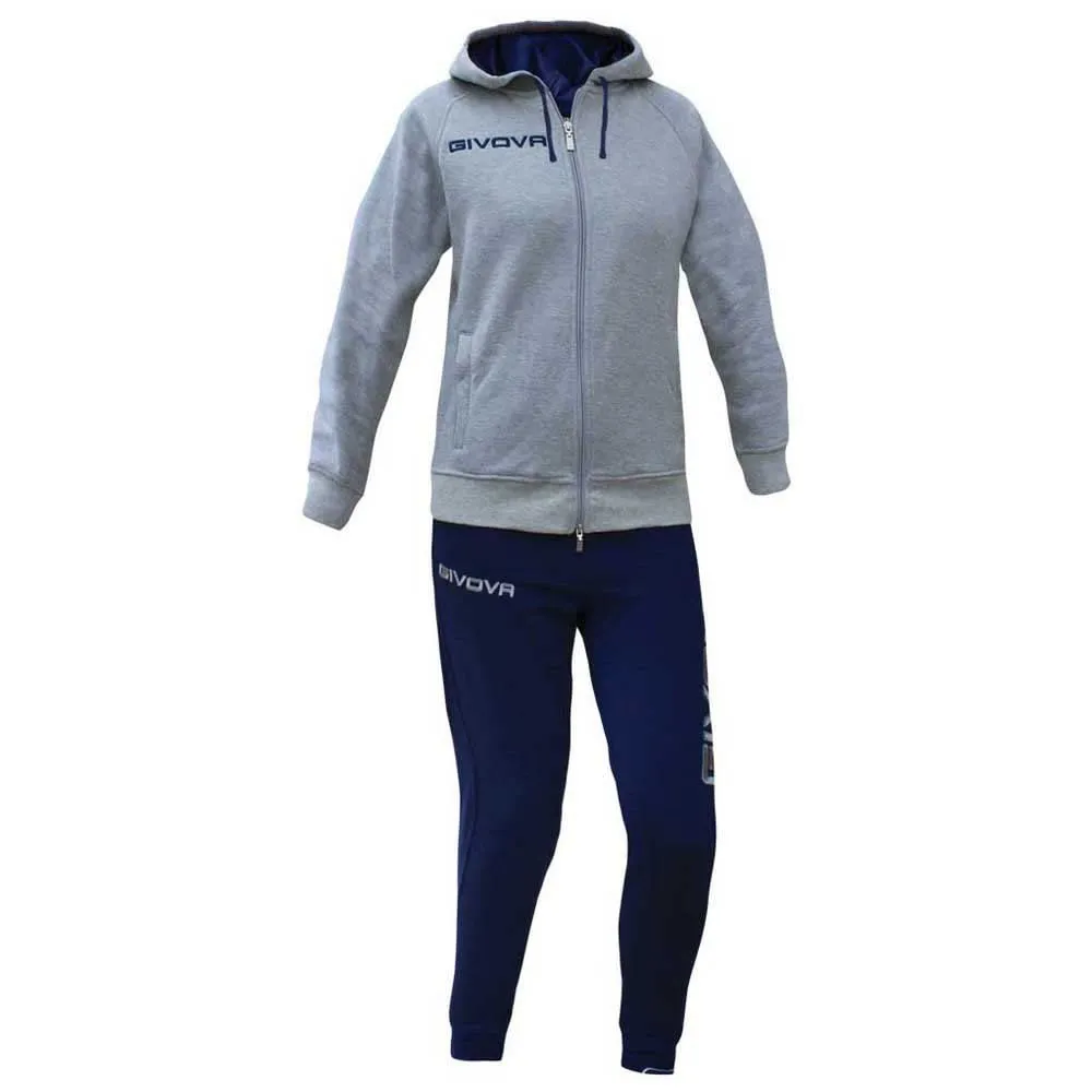 TUTA KING DONNA COTONE TERRY GRIGIO/BLU Tg. 2XS - immagine 1