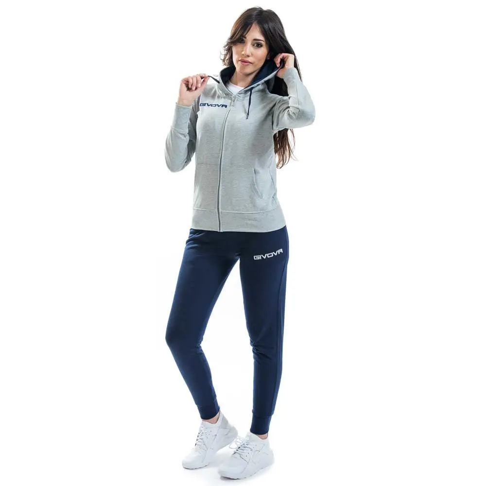 TUTA KING DONNA COTONE TERRY GRIGIO/BLU Tg. 2XS - immagine 2