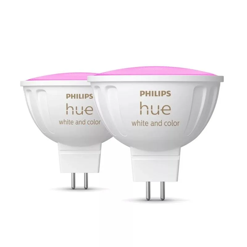Lampadina intelligente Philips Hue MR16 Bianco e Colore Confezione da 2 - immagine 1