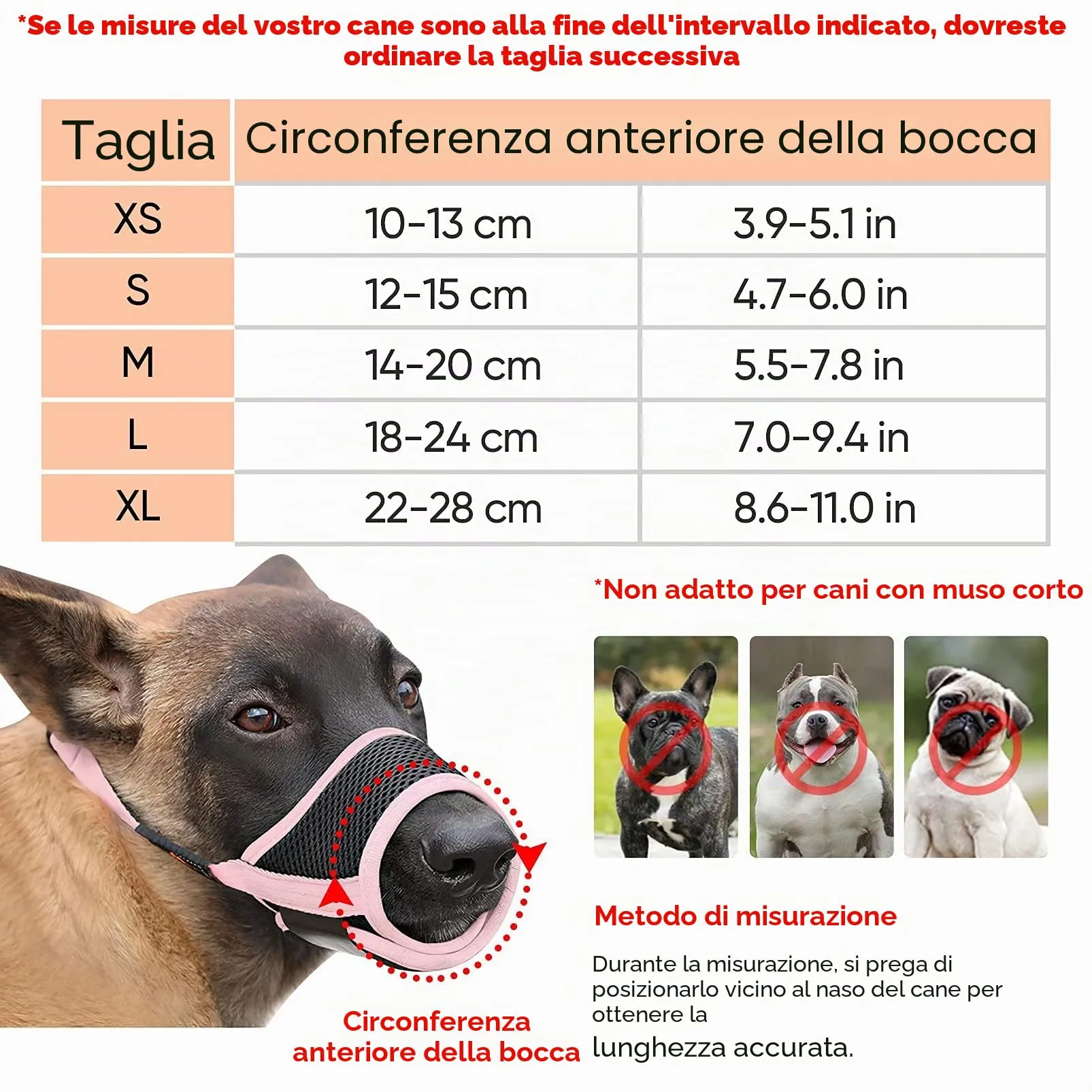 HEELE Museruola Cane Regolabile Contro Morsi Rosicchio Antiabbaio, Rosa, XL - immagine 2