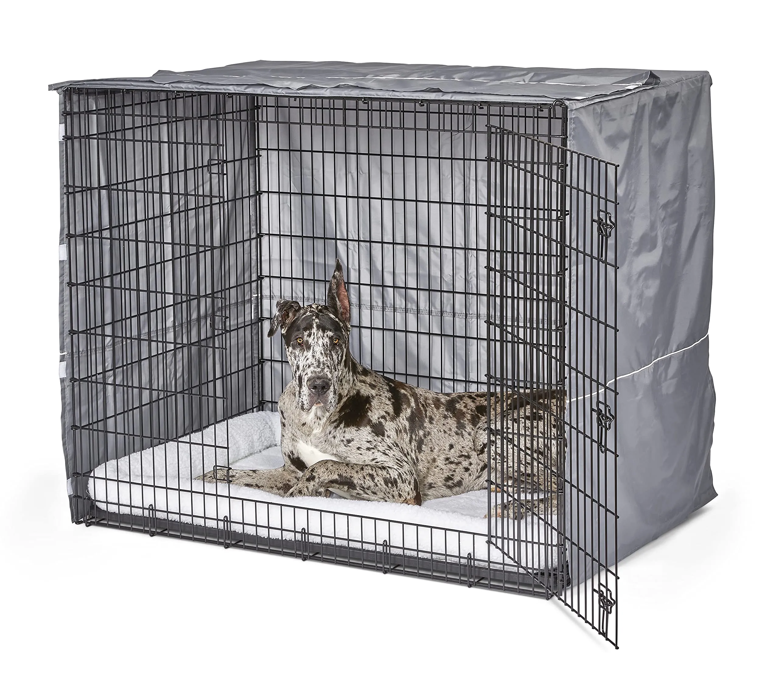 New World Copertura per gabbia per cani XXL, in poliestere, adatta alla maggior parte delle gabbie giganti da 137 cm, lavabile in lavatrice, riduce l'abbaiare e la masticazione - immagine 1