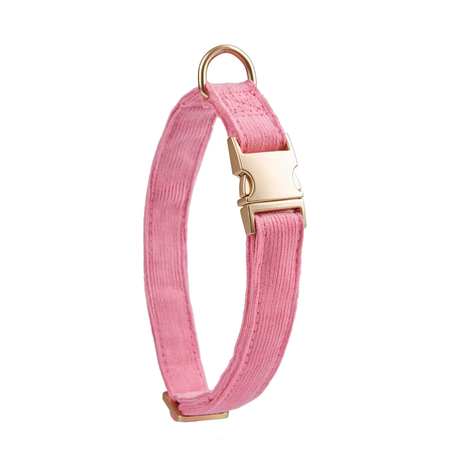 YUDOTE Collare per cani ultra morbido in velluto a coste di cotone naturale realizzato per cani di piccola taglia con pelle sensibile, rosa - immagine 6