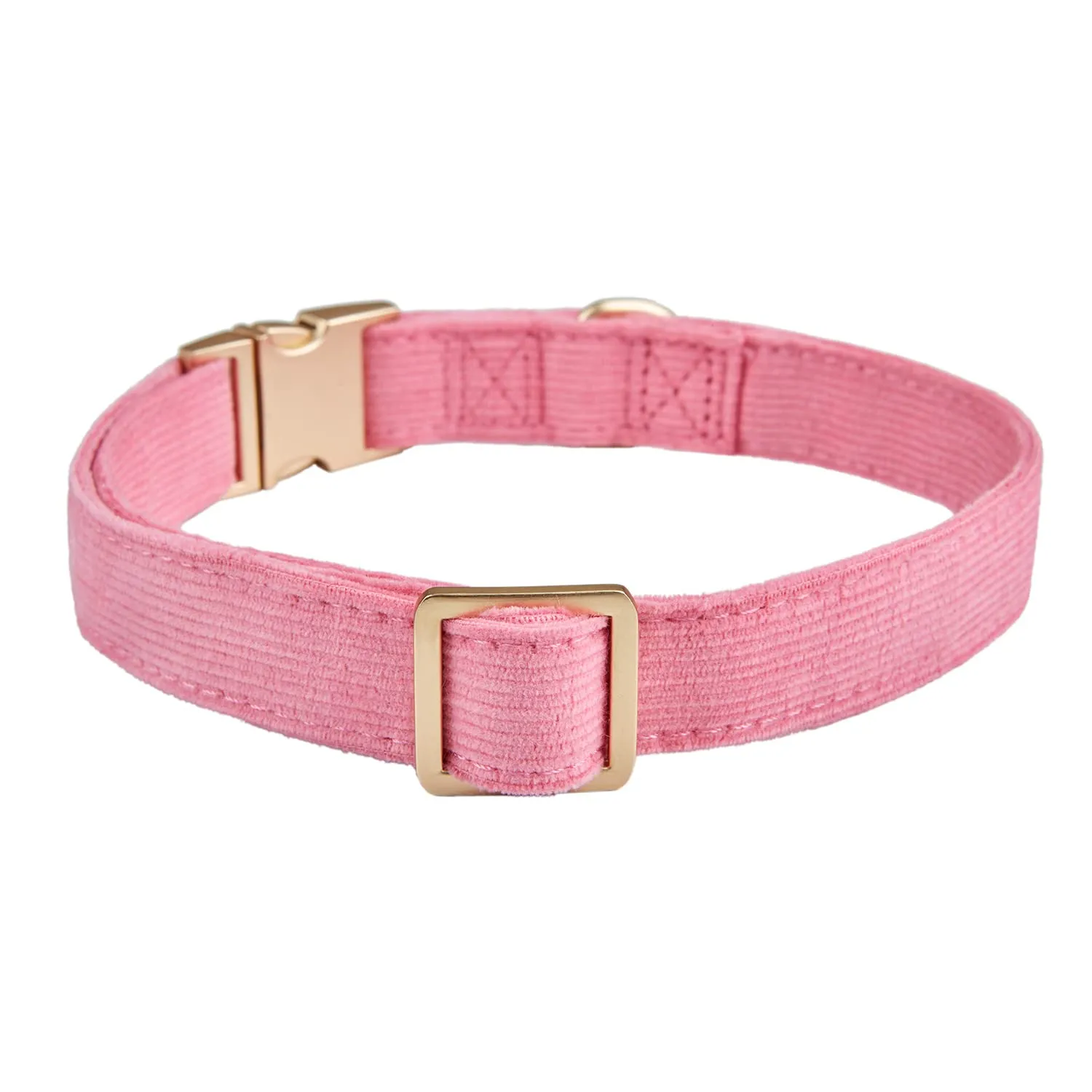 YUDOTE Collare per cani ultra morbido in velluto a coste di cotone naturale realizzato per cani di taglia media con pelle sensibile, rosa - immagine 6