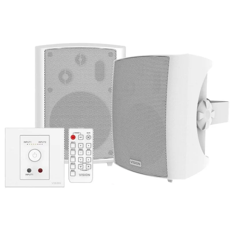 Altoparlanti Vision 3 vie cablati 50 W bianchi con tweeter e woofer - immagine 1