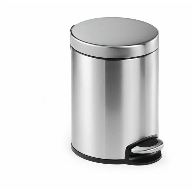 Papellera Durable 340023 5 L Rotonda Inox con Pedale - immagine 1