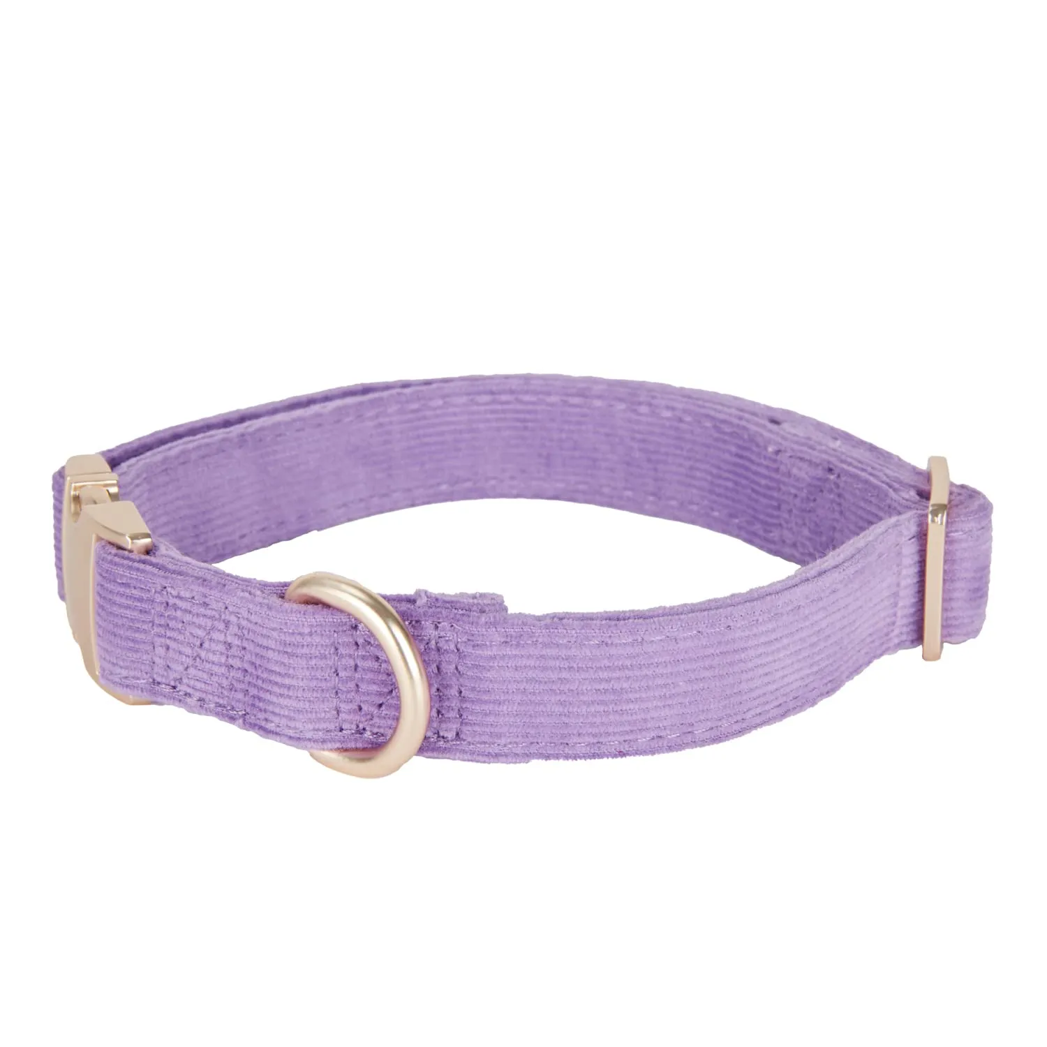 YUDOTE Collare per cani ultra morbido in velluto a coste di cotone naturale realizzato per cani di taglia grande con pelle sensibile, lilla - immagine 7