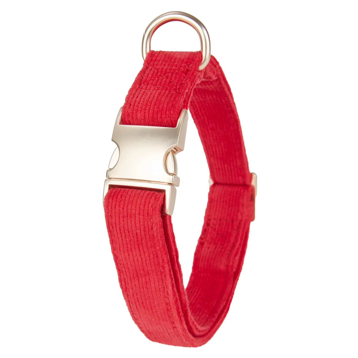YUDOTE Collare per cani ultra morbido in velluto a coste di cotone naturale realizzato per cani di taglia grande con pelle sensibile, rosso - immagine 8