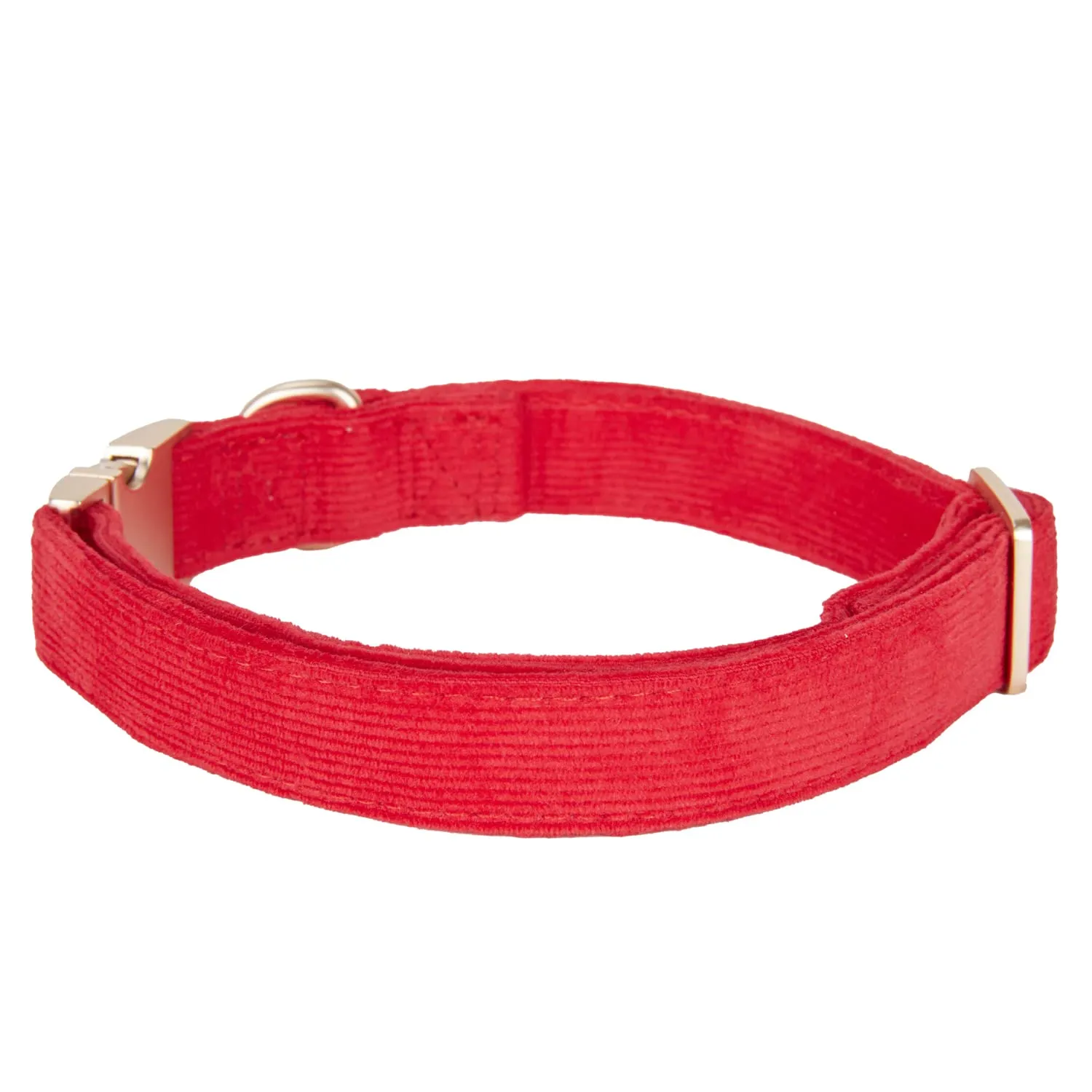 YUDOTE Collare per cani ultra morbido in velluto a coste di cotone naturale realizzato per cani di piccola taglia con pelle sensibile, rosso - immagine 8