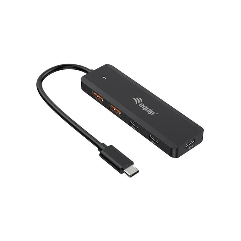 Hub Equip 4 porte USB 3.2 Gen 2 10 Gbps modello 128966 compatto nero - immagine 1