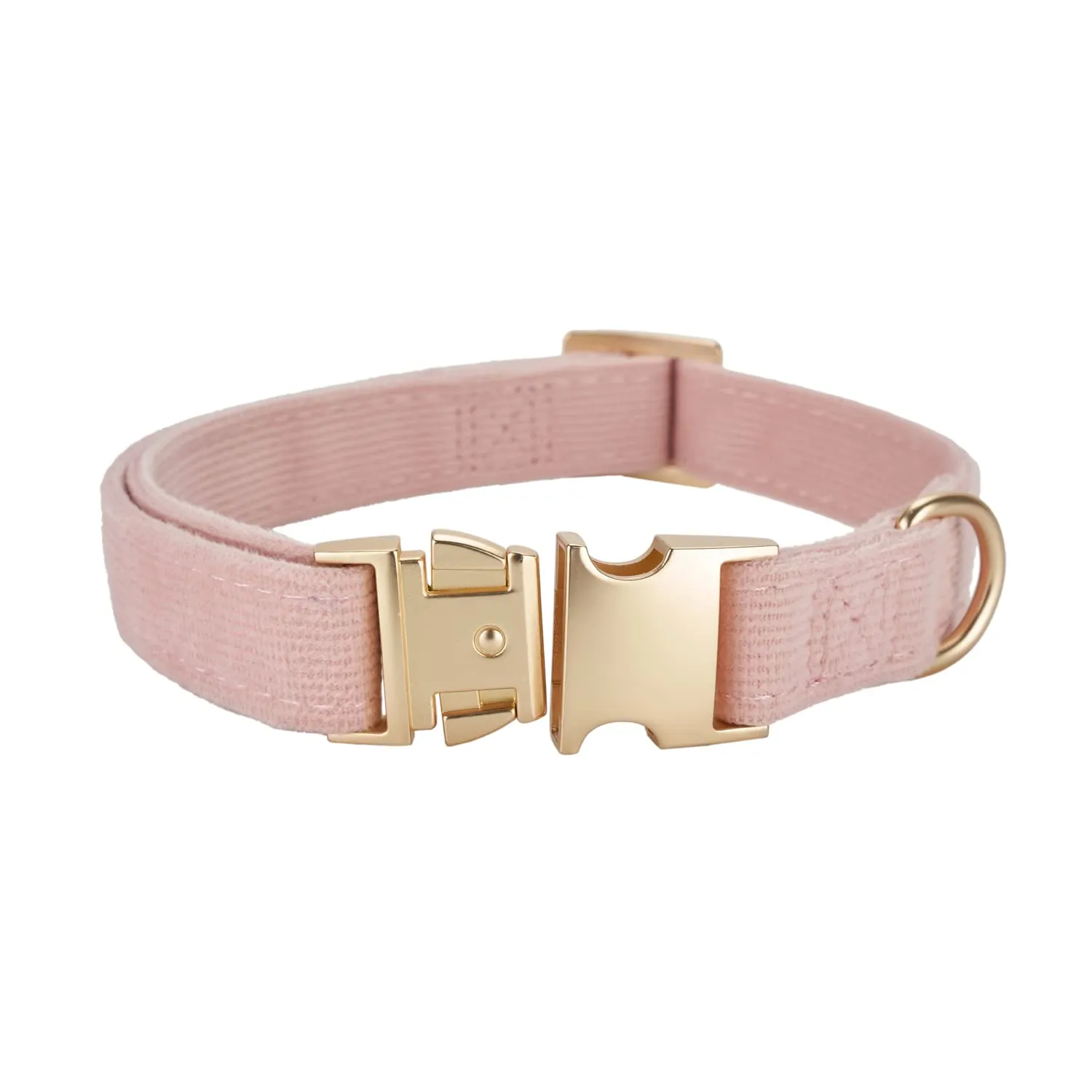 YUDOTE Collare per cani ultra morbido in velluto a coste di cotone naturale realizzato per cani di taglia grande con pelle sensibile, rosa antico - immagine 7