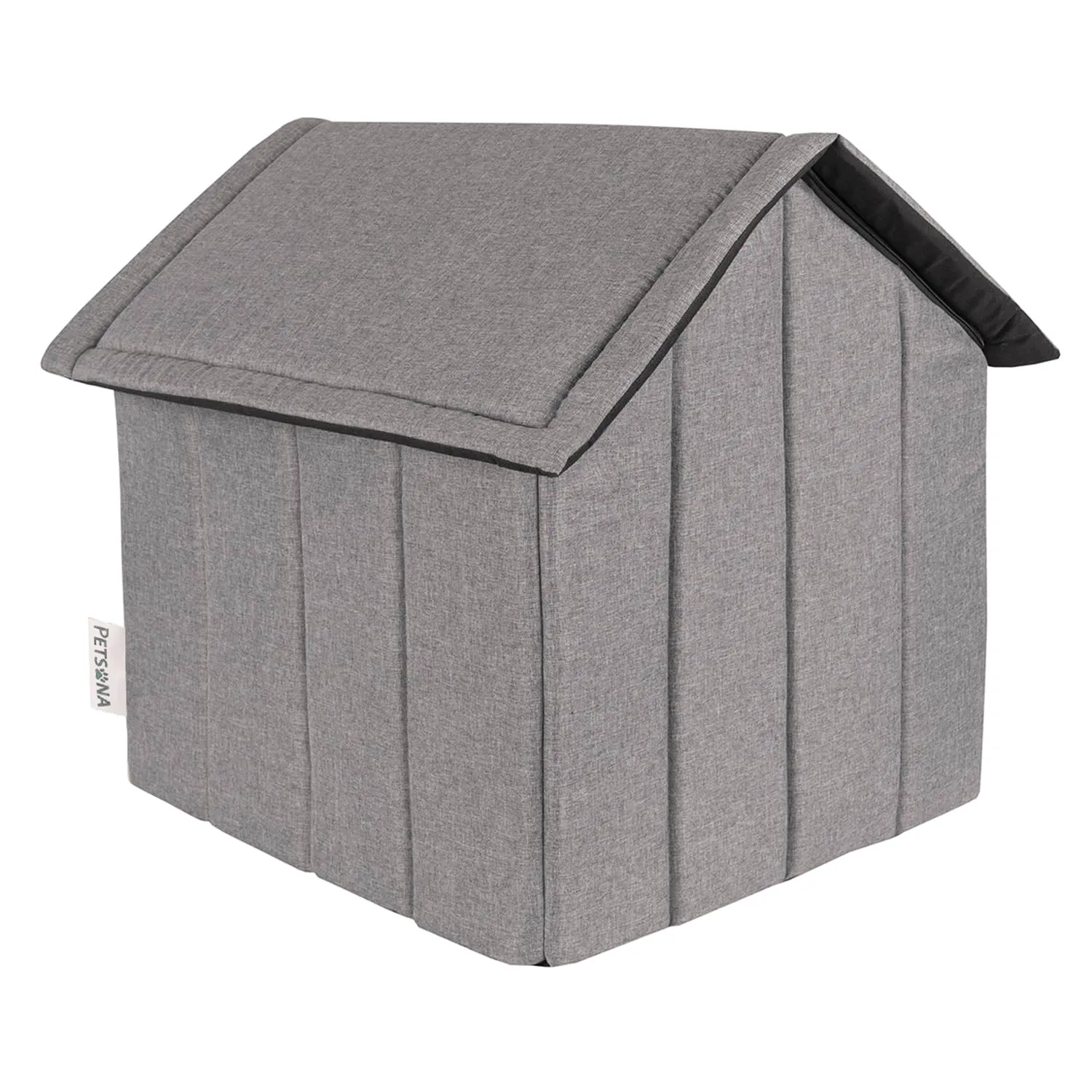 Petsona Grotta Per Cani Pieghevole Casa Per Cani Con Tetto Rimovibile Letto Per Gatti Animali Domestici Cuccia Per Cani Taglia M, Grigio - immagine 9