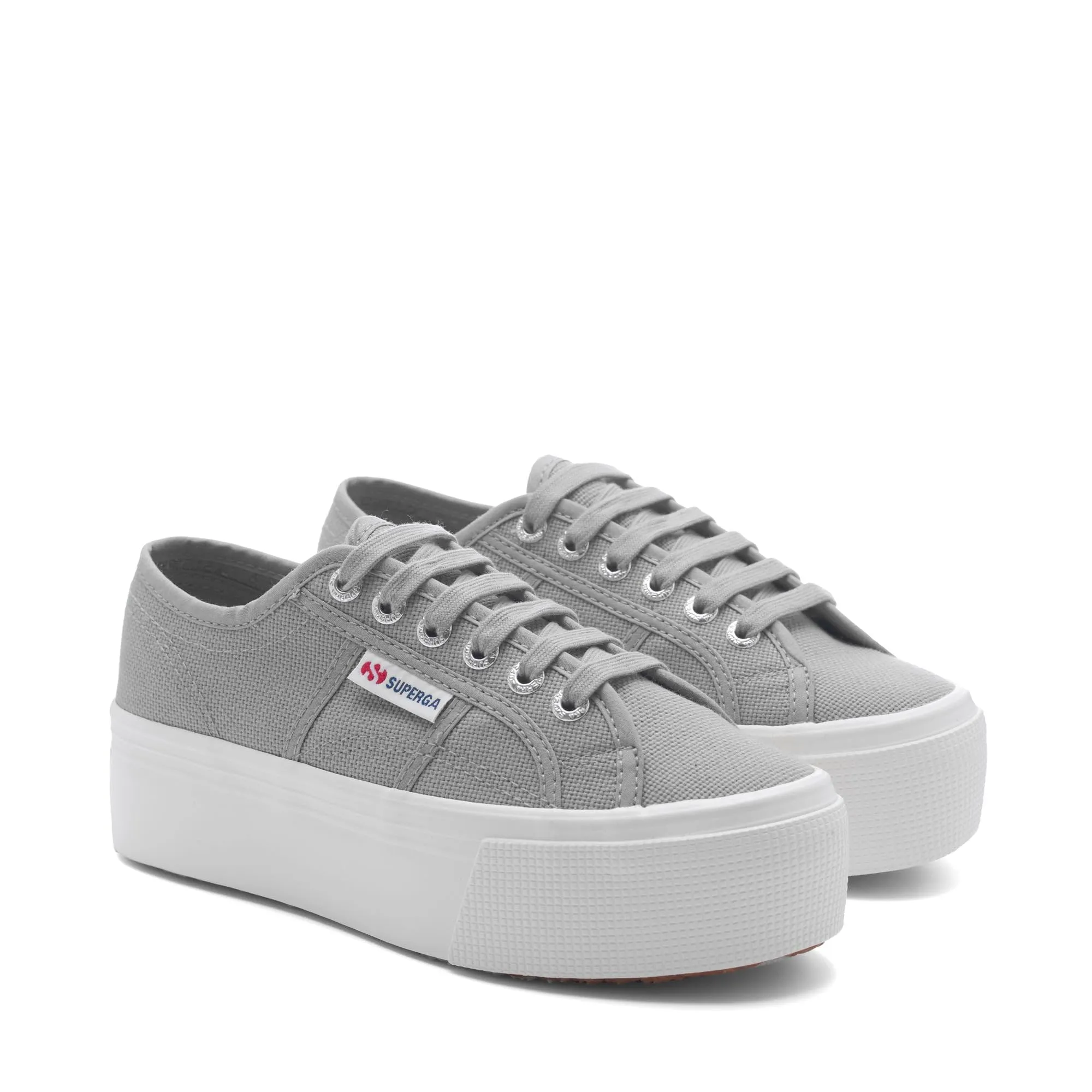 SUPERGA - Sneakers, Donna, Grigio, Cotone, Casual, 2790 Platform, Taglia: 36 - immagine 2