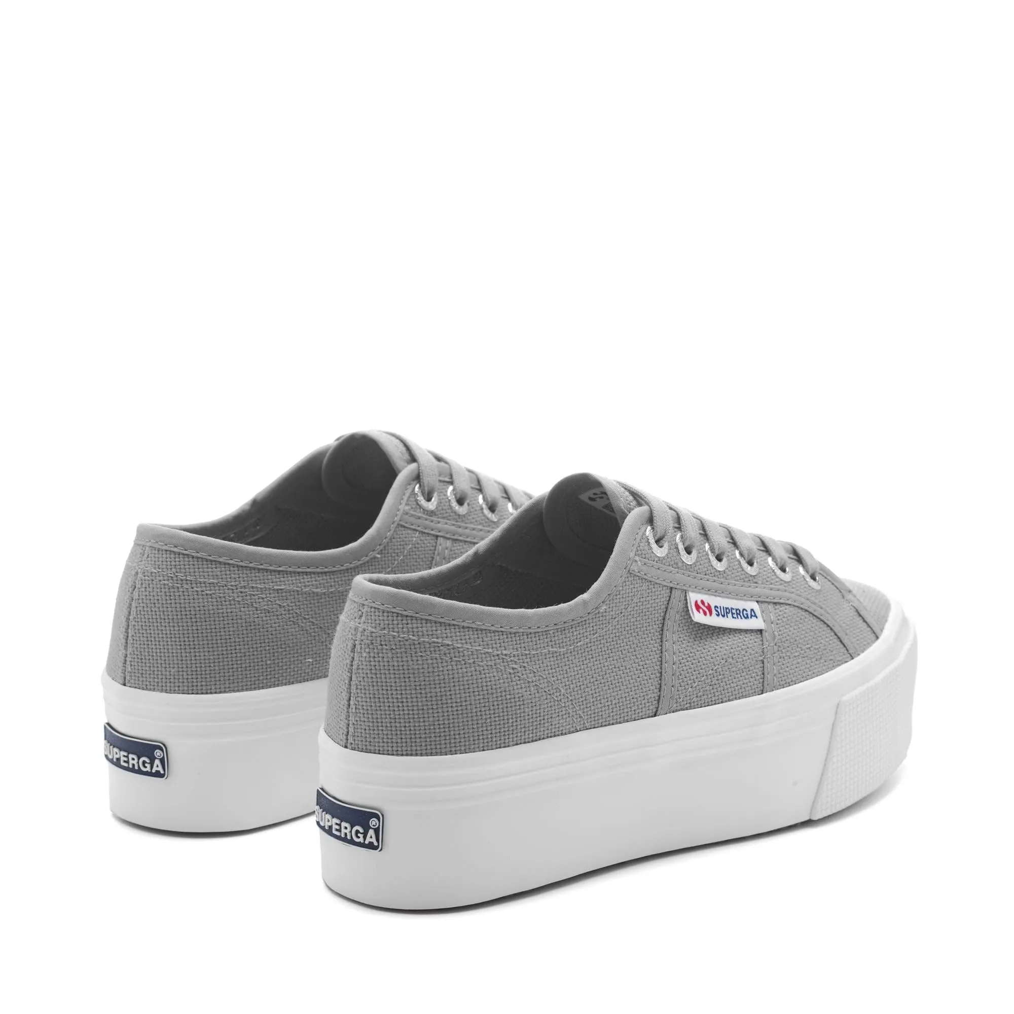 SUPERGA - Sneakers, Donna, Grigio, Cotone, Casual, 2790 Platform, Taglia: 36 - immagine 3