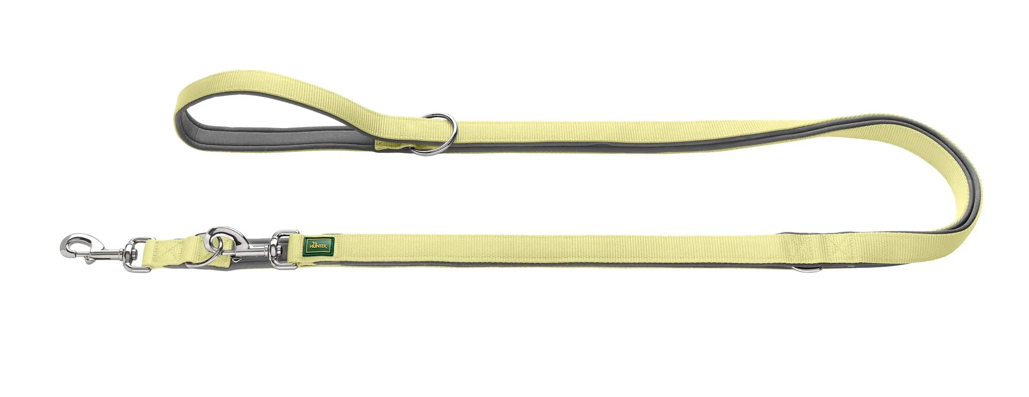 HUNTER Guinzaglio regolabile NEOPREN, colore: grigio matcha, nylon resistente, possibilità di regolazione 3 volte, imbottitura in neoprene morbida, ideale per tutti i giorni e l'allenamento, - immagine 2