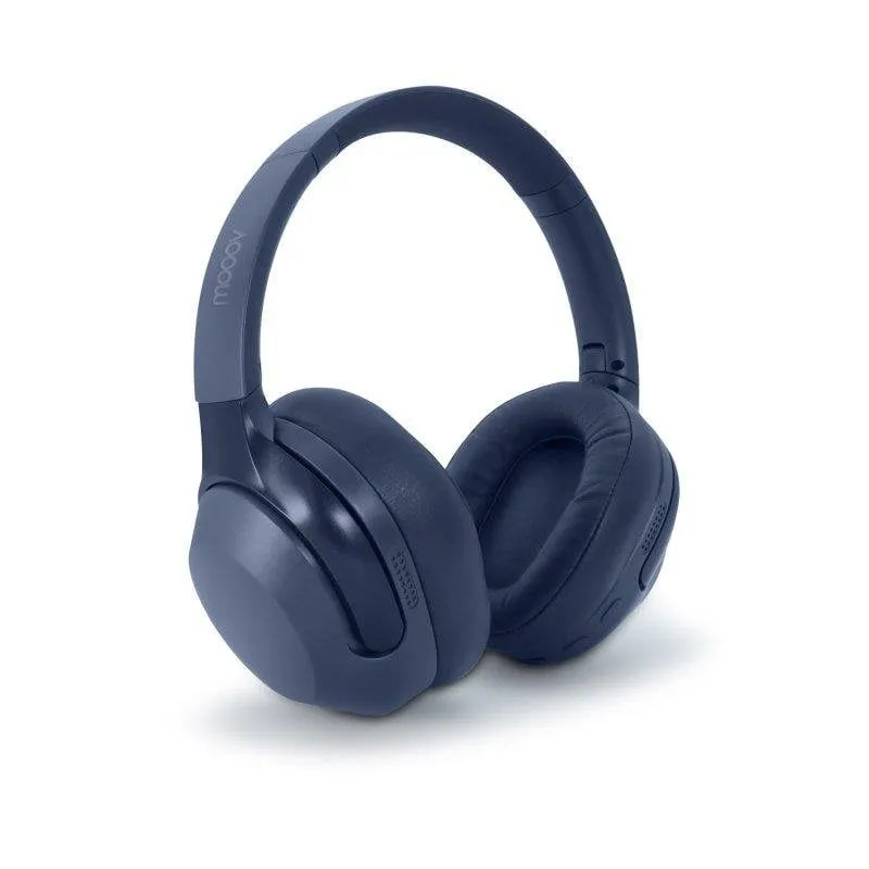 Cuffie Mooov 618322 wireless Bluetooth ANC cancellazione rumore blu - immagine 1