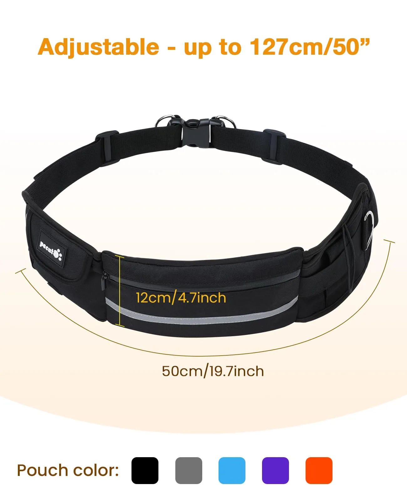 Pecute Guinzaglio Mani Libere Elastico Ammortizzante per Cani, 50kg - immagine 9