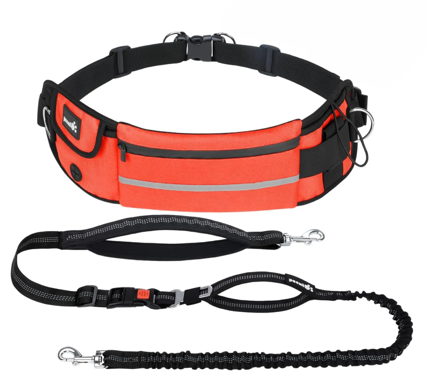 Pecute Guinzaglio Mani Libere Elastico Ammortizzante per Cani - immagine 1