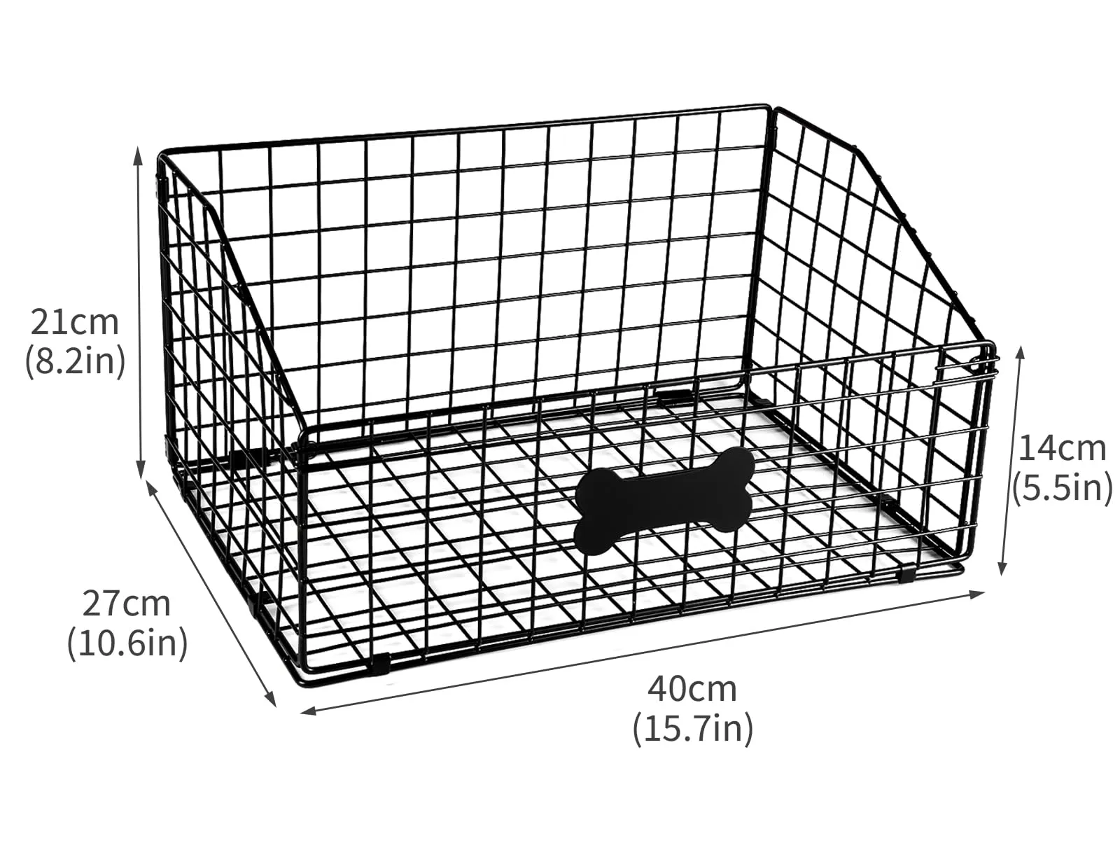 ZoeQide Cesta Giochi Cane Metallo Nero 21 x 27 x 21 cm Pieghevole da Casa - immagine 7