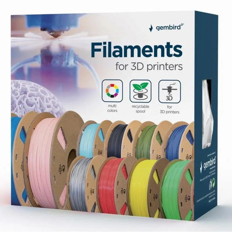 Filamento PLA Gembird 3DP-PLA1.75-01-B Blu 1,75 mm Alta Resistenza 1,4 kg - immagine 1