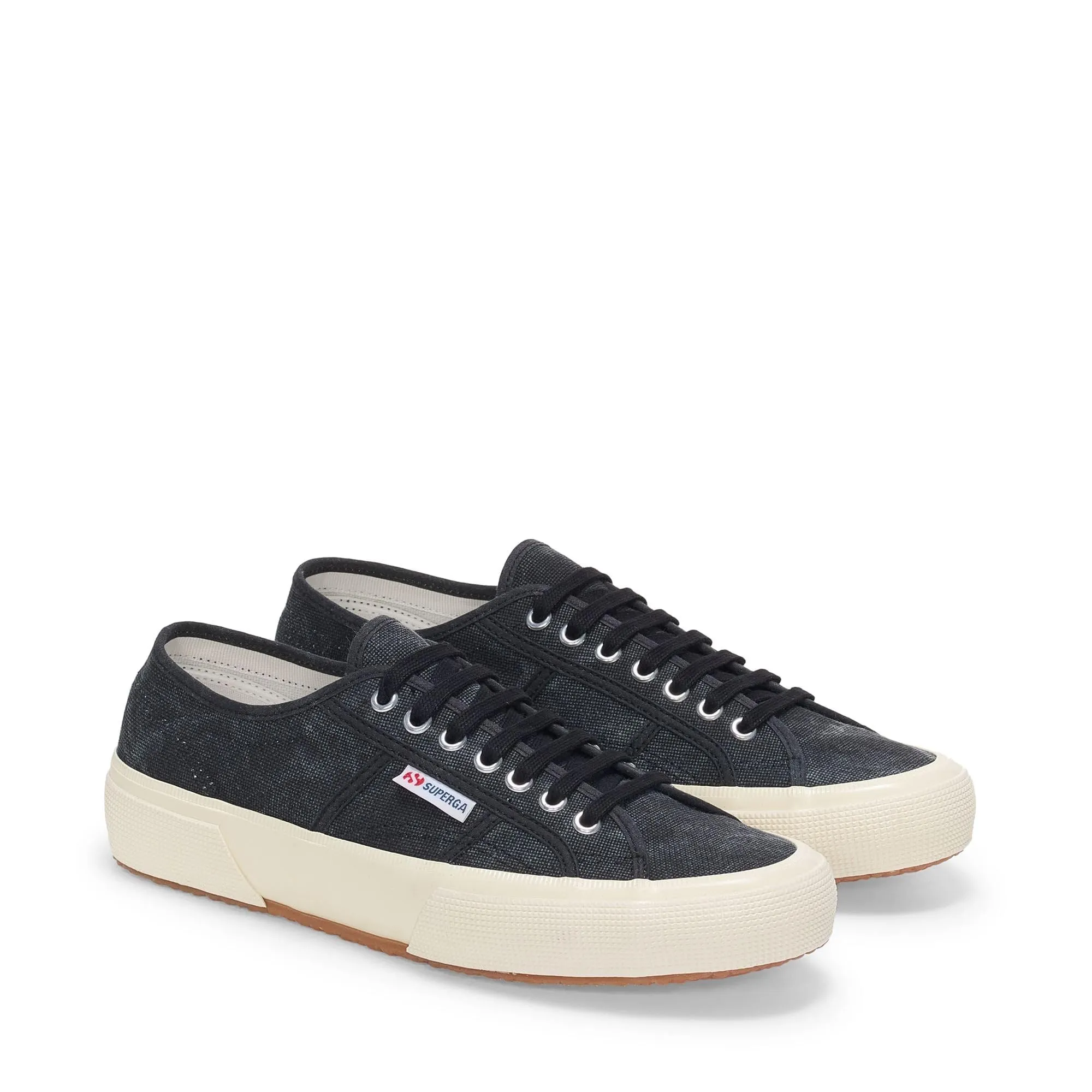 SUPERGA - Sneakers, Uomo Donna, Nero, Cotone, Casual, 2750 Og Washed Cotton, Taglia: 42 - immagine 2
