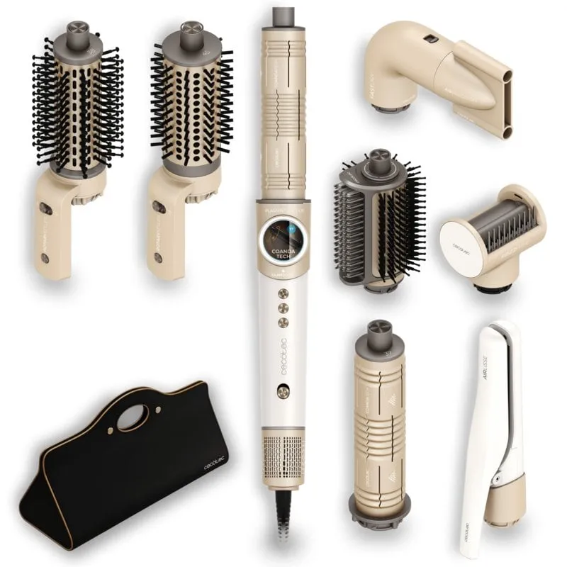 Multistyler AirGlisse 8in1 1400W Plasma Coanda 8 Accessori Display Digitale Champagne - immagine 1