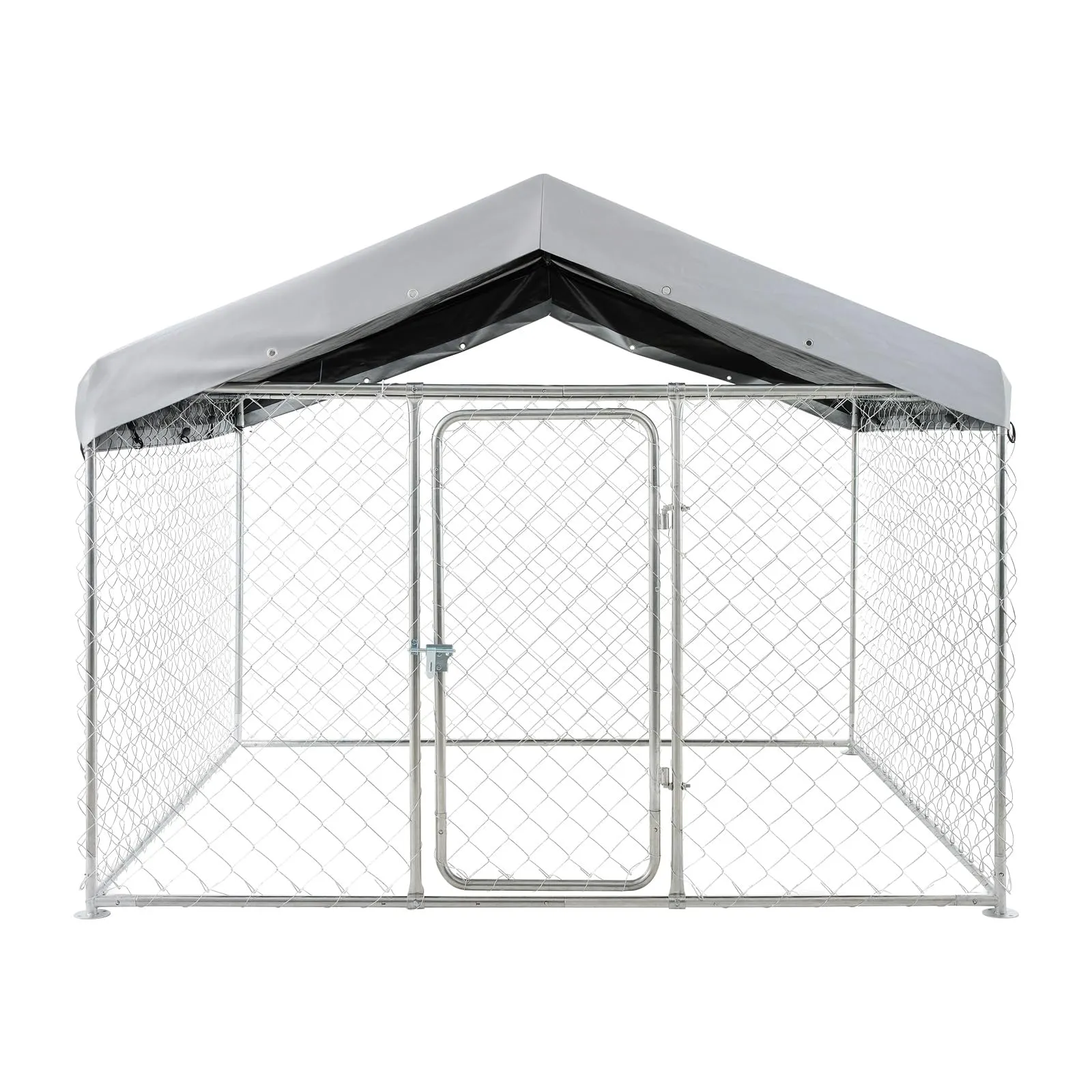 VEVOR Recinto per Cani da Esterno con Serratura di Sicurezza e Copertura Impermeabile Anti UV, Canile di Grandi Dimensioni 2x2x1,6m, Gabbia per Animali Domestici Resistente per Cani di Grande Taglia - immagine 9