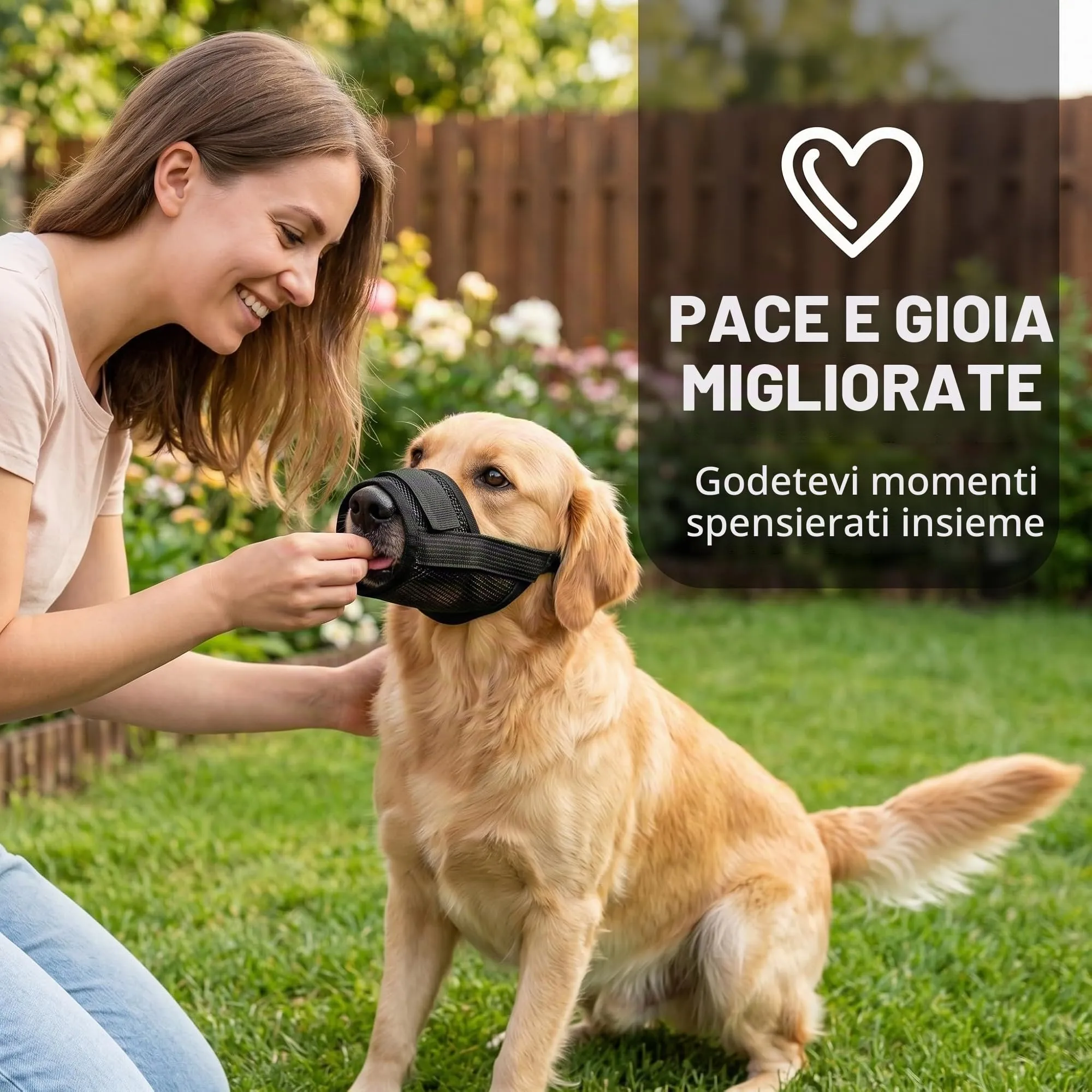 WUMZIRA Museruola Cane Taglia Grande e Media, Museruola Morbida in Rete Traspirante, Regolabile e Anti Morso, Abbaio e Masticazione, Ideale per Visite Veterinarie e Passeggiate, Taglia L - immagine 3