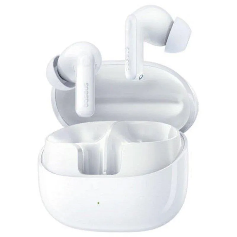 Auricolari Baseus Bass PRO BP1 wireless Bluetooth 6.0 con cancellazione rumore adattiva Bianco - immagine 1
