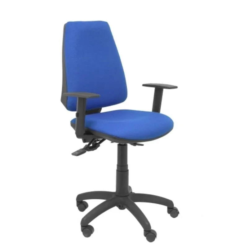 Sedia da Ufficio Ergonomica Piqueras y Crespo Elche S con Braccioli Regolabili e Meccanismo Sincrono, Tessuto Blu - immagine 1