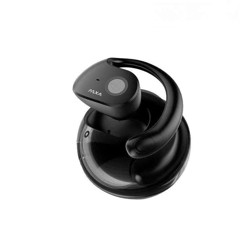Auricolari Paxa Bluetooth circumaurali aperti, vestibilità sicura, nero - immagine 1