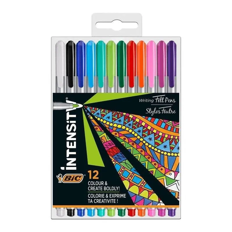 Set di 12 Pennarelli BIC Intensity Medium a Lunga Durata - immagine 1