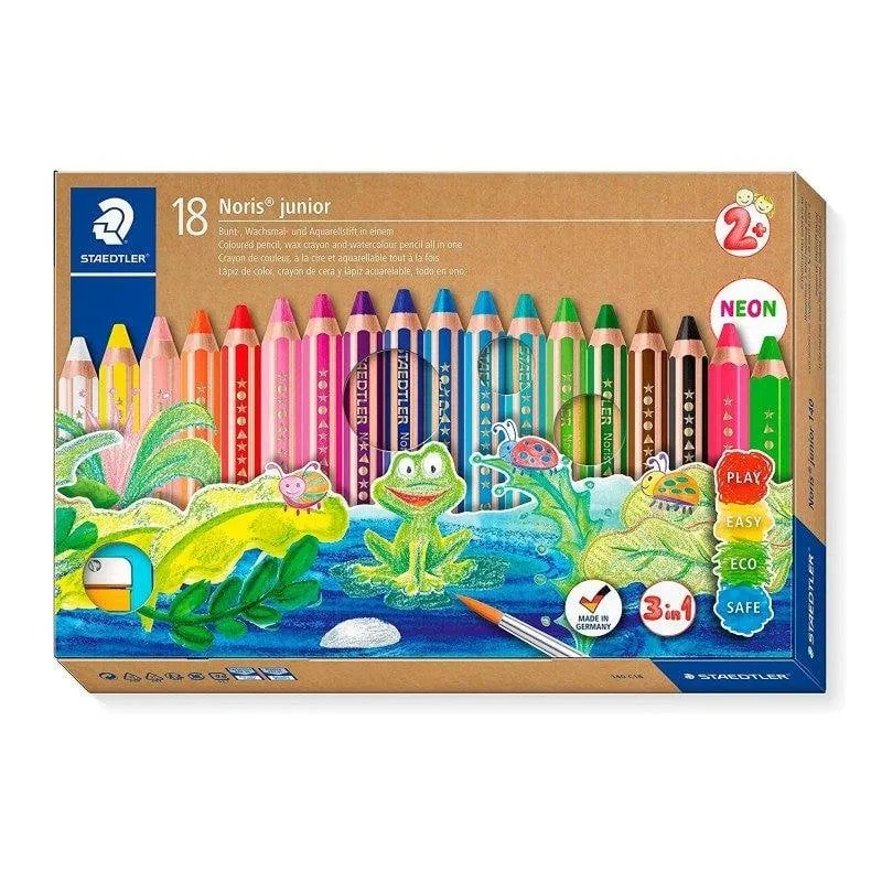 Matite Colori Staedtler Noris Junior Extra Spesse - Confezione da 18 - immagine 1