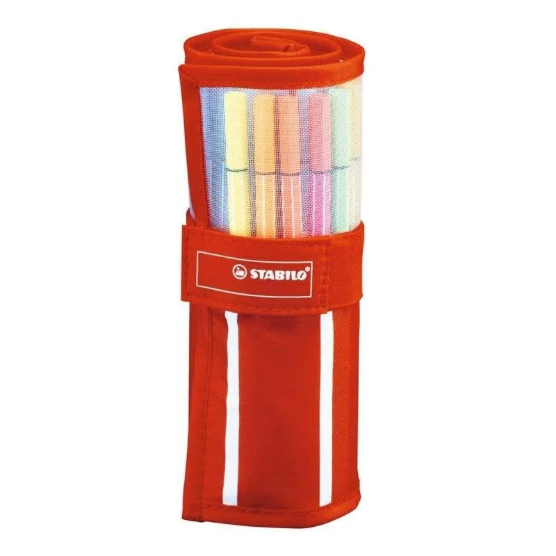 Astuccio in tela arrotolabile Stabilo con 30 pennarelli Pen 68 - immagine 1