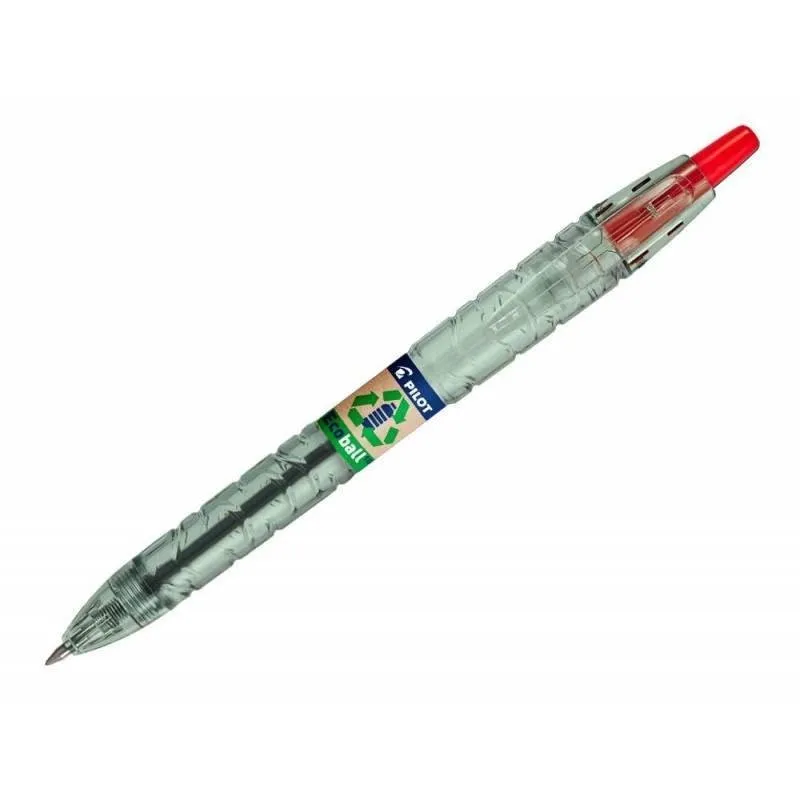 Penna a Sfera Pilot Ecoball Rossa 86% Plastico Riciclato - immagine 1