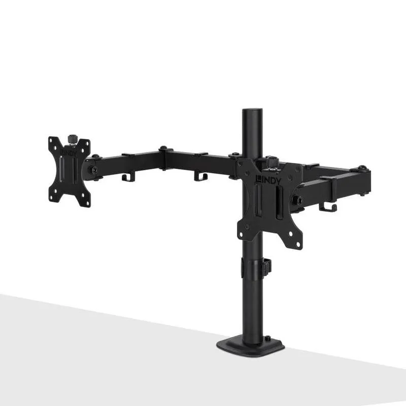 Lindy 40711 Supporto Monitor Doppio Scrivania 13 a 32" VESA 75x75 a 100x100 Max 8Kg - immagine 1