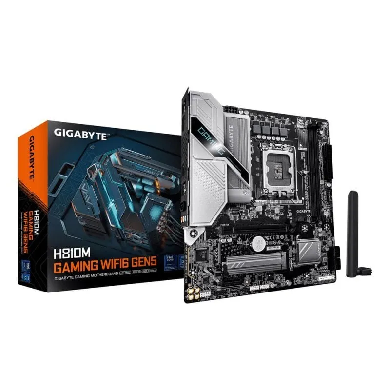 Schede Madri Gigabyte H810M GAMING WIFI6 Intel H810 LGA1851 DDR5 Micro-ATX 2.5GbE M.2 - immagine 1