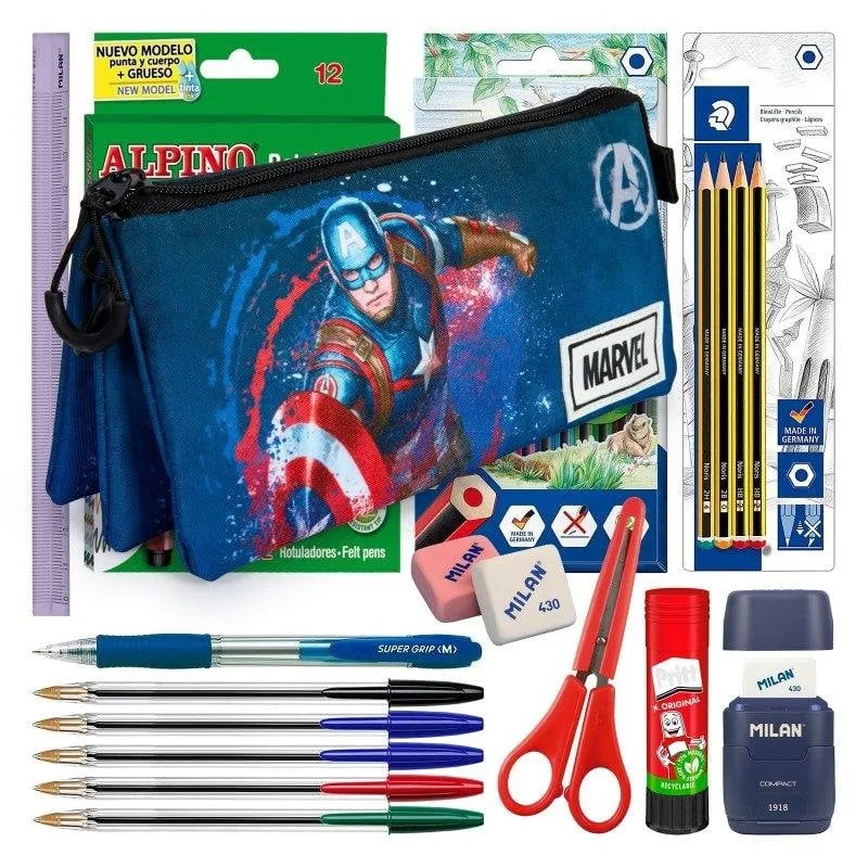 Astuccio Triplo Karactermania Captain America Fan Full - immagine 1