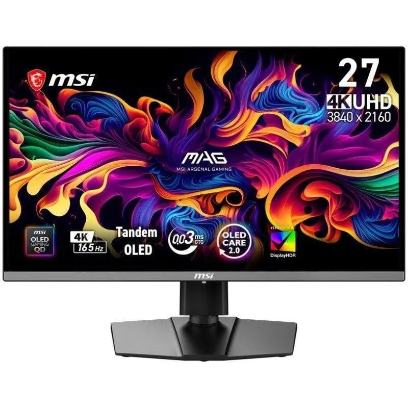 Monitor PC MSI MAG 272UP QD-OLED 26,5" UltraHD 4K 165Hz QD-OLED Regolabile altezza - immagine 1