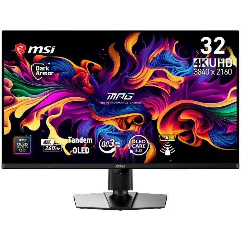 Monitor PC MSI MPG 322UR QD-OLED X24 32" UltraHD 4K 240Hz QD-OLED 0,03ms USB-C - immagine 1
