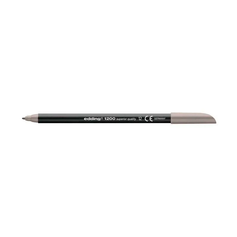Pennarello Edding 1200 Fibra Punta Tonda 0.5 mm Grigio - immagine 1