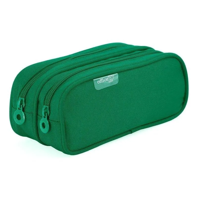 Portadocumenti Colorline Doppio Cerniera Verde Scuro - immagine 1