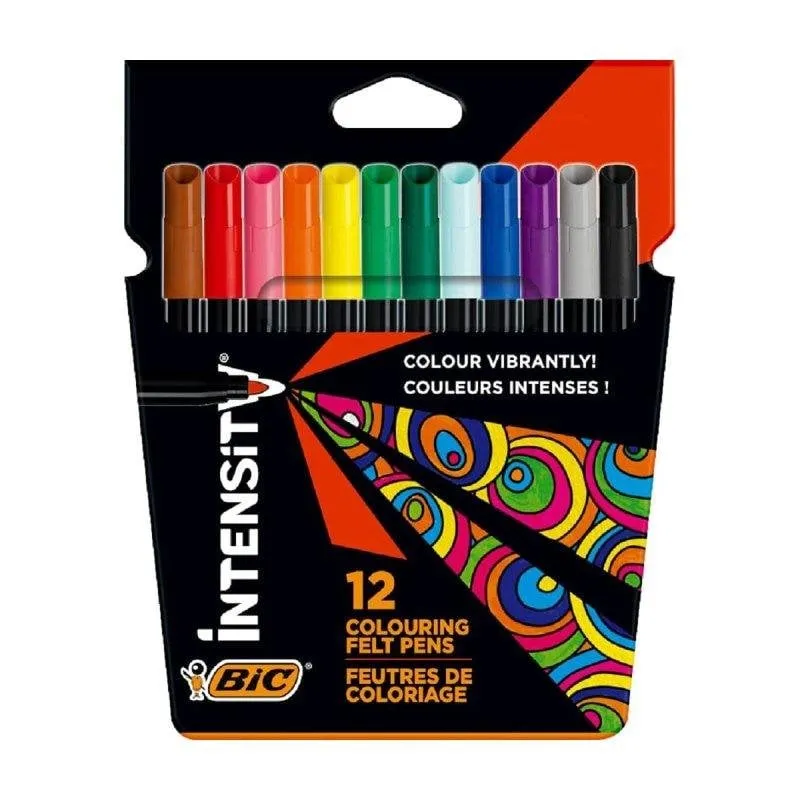 Bic Color Up - Astuccio da 12 Pennarelli Scolastici a Punta Media - immagine 1