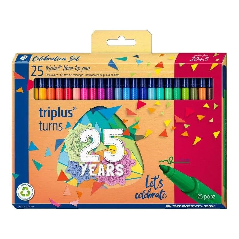 Staedtler Triplus Color 25 colori pennello a fibra - immagine 1