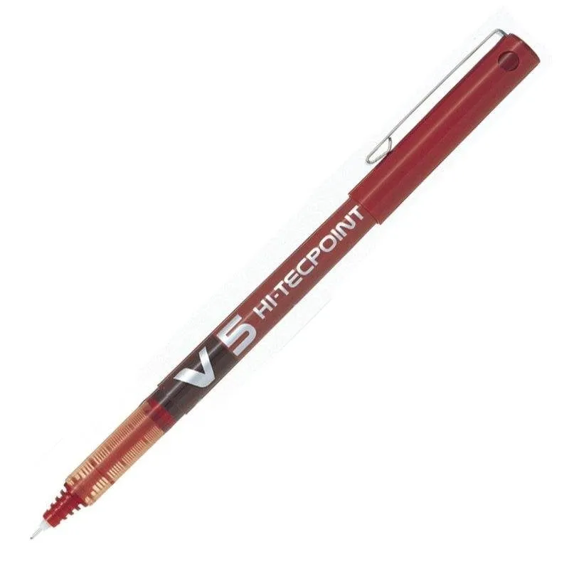 Penna Roller Ball Pilot V5 Hi-tecpoint 0.5 mm Rossa - immagine 1