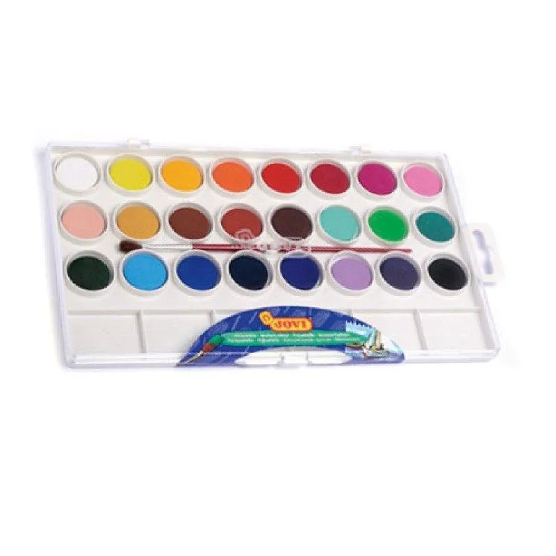 Acquerello Jovi 24 Colori con Pennello Astuccio Plastica - immagine 1